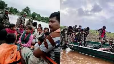 गुजरात के नवसारी में बड़ा बाढ़ राहत अभियान शुरू, सेना ने फंसे हुए 57 लोगों को बचाया | भारत समाचार